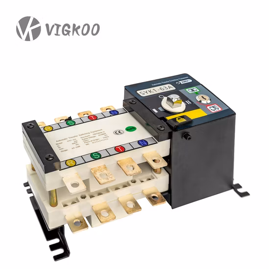 Automatic Transfer Switch for Generator ATS Panel Changeover 63A/100A/125A/160A 3p 4p ABB Socomec Available China Genset Controller Supplier