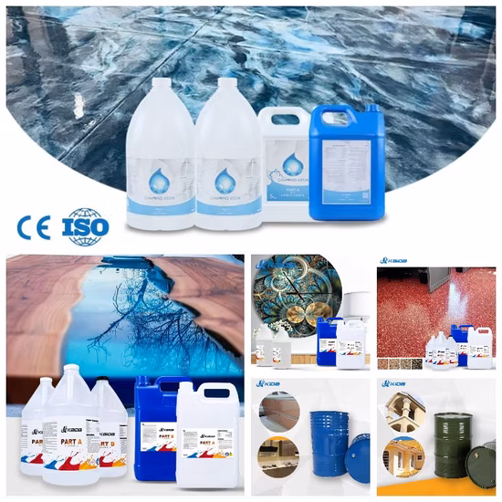 Venda por atacado Ab duas partes de cola epóxi UV transparente e transparente e resina epóxi líquida transparente